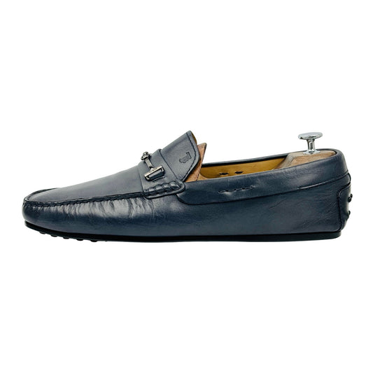 Tod’s Men's Blue Leather Loafers (Size 44)