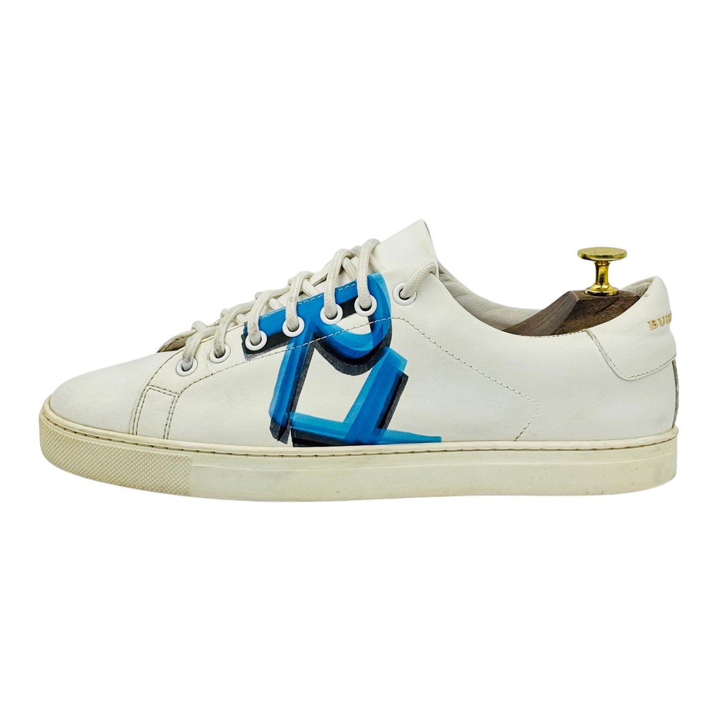 Burberry Men's Low-Top White Sneakers (Size 40/40.5)