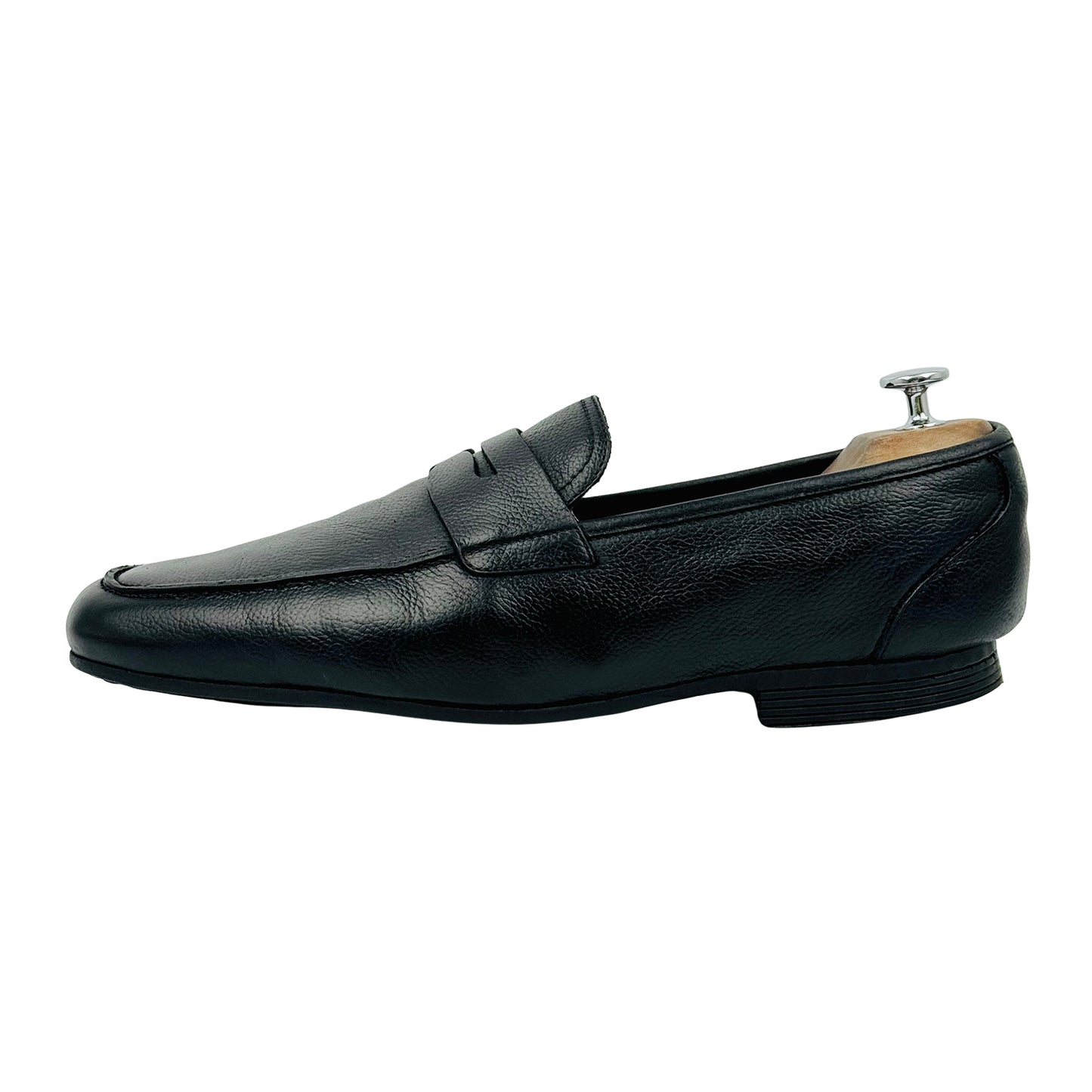 Bruno Magli Lastra Black Leather Loafers (Size 46)