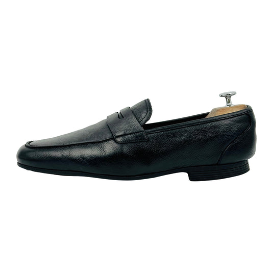 Bruno Magli Lastra Black Leather Loafers (Size 46)