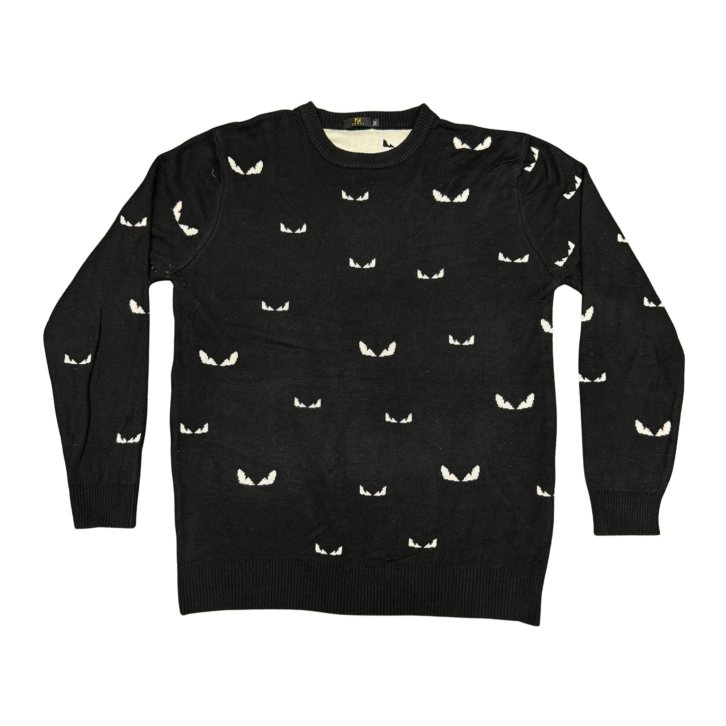 FENDI Black Monster Eyes Sweater (Size Small)