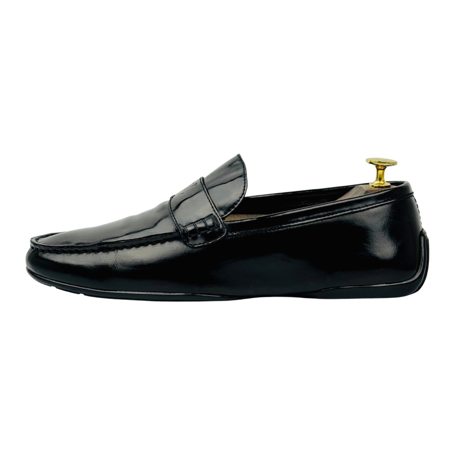 Louis Vuitton Men's Black Leather Loafers (Size 41)