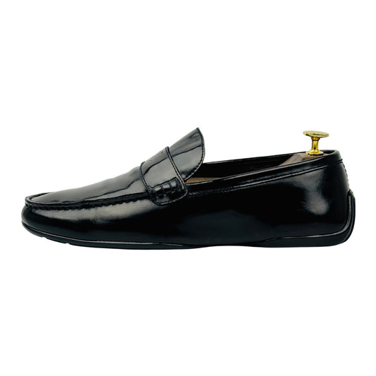 Louis Vuitton Men's Black Leather Loafers (Size 41)