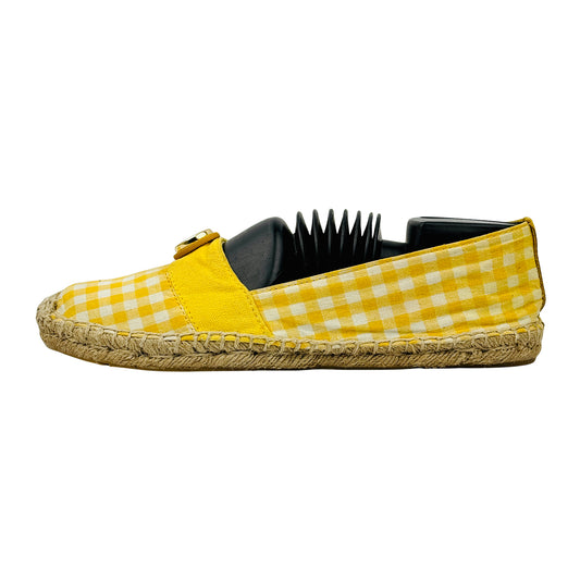Tory Burch Gingham Espadrille Shoes (Size 40)