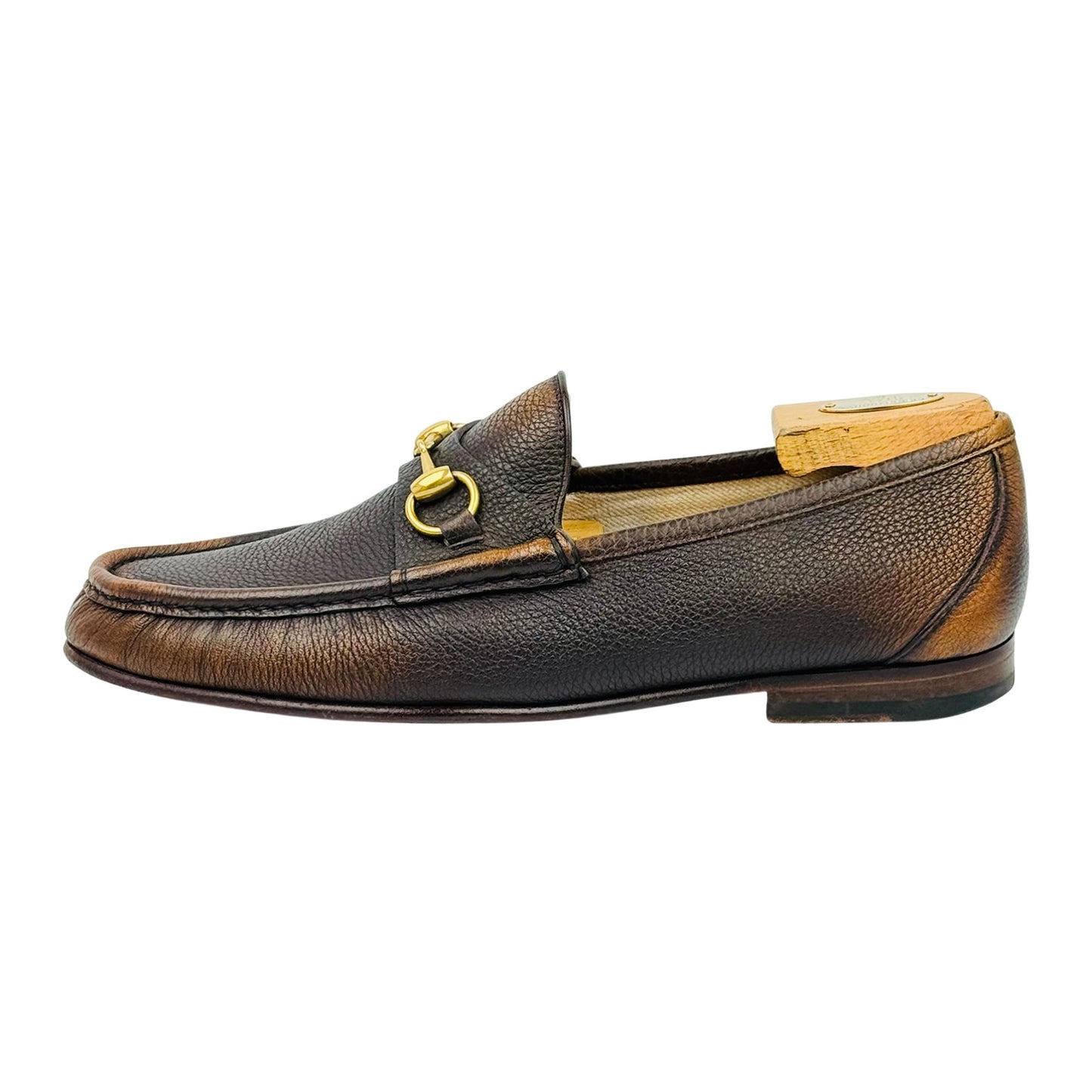 Gucci Men's Two-Tone Brown Loafers (Size 43.5)