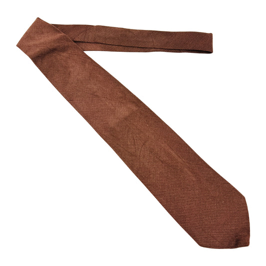 Brera Milano Rust Brown 'Textured Pattern' Tie (Size Regular)