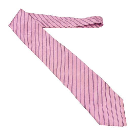 Italo Ferretti Pink 'Diagonal Stripes' Tie (Size Regular)