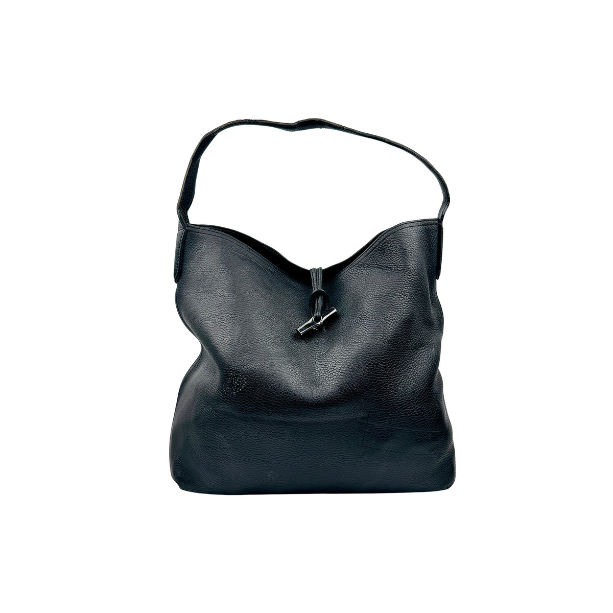Longchamp Roseau Essential Black Leather Hobo Bag - 10129 968 001