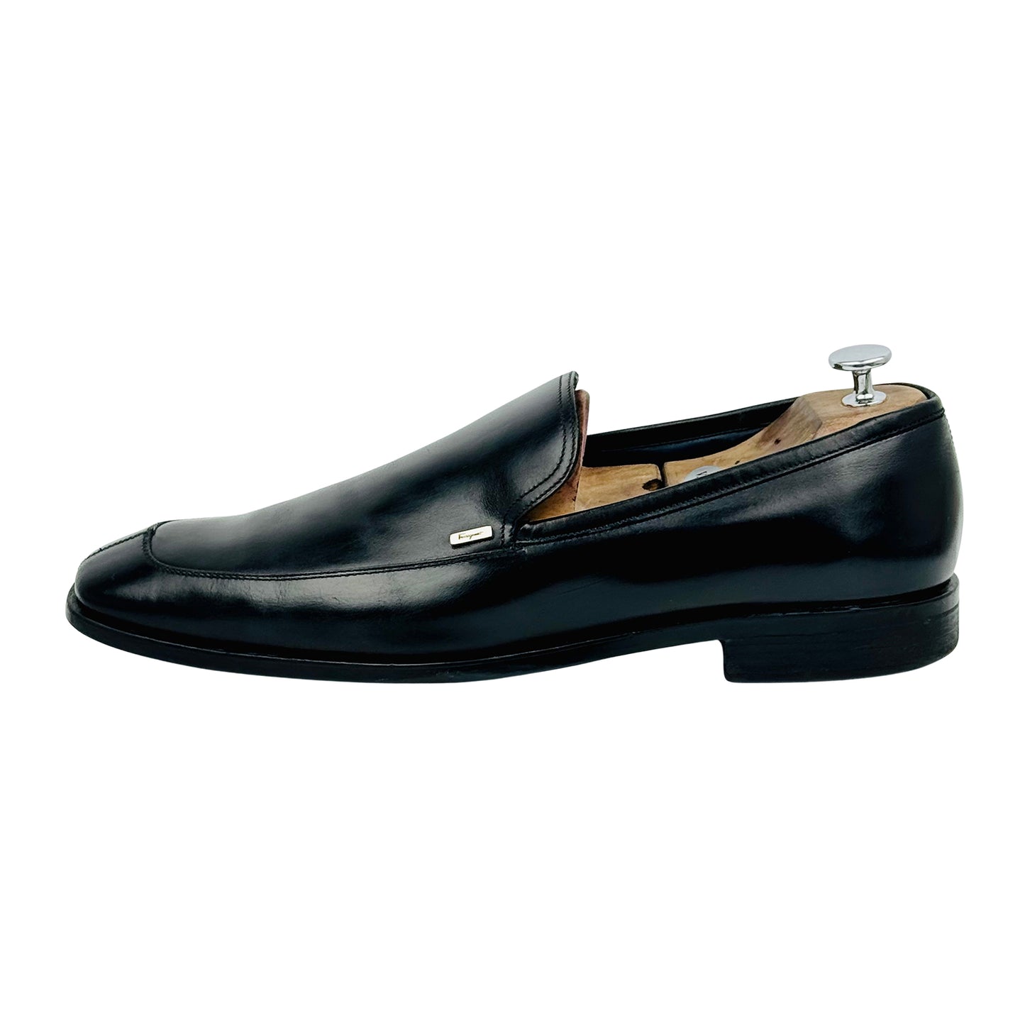 Salvatore Ferragamo Men's Black Leather Loafers (Size 44.5/45)