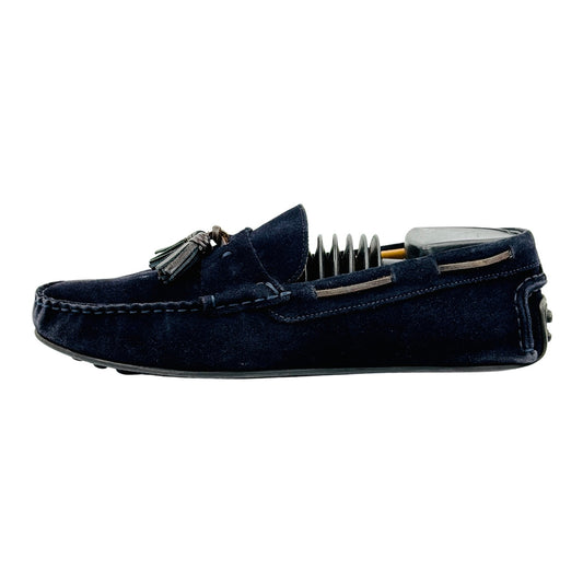 Zara Men's Dark Navy Suede Tassel Loafers (Size 42)