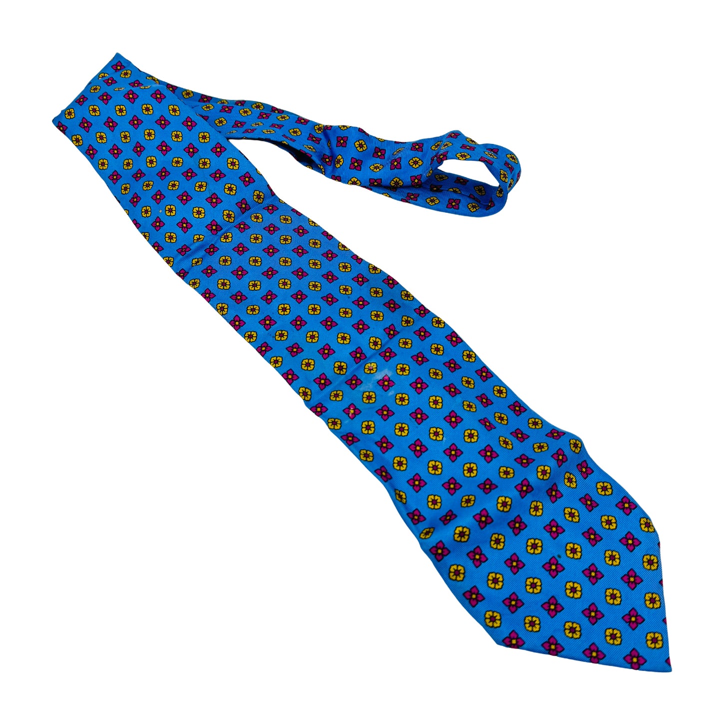 Pierre Balmain Sky Blue 'Multicolor Floral Pattern' Tie (Size Regular)