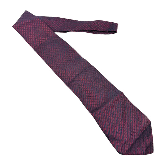 Gucci Burgundy 'Geometric Pattern' Silk Tie (Size Regular)