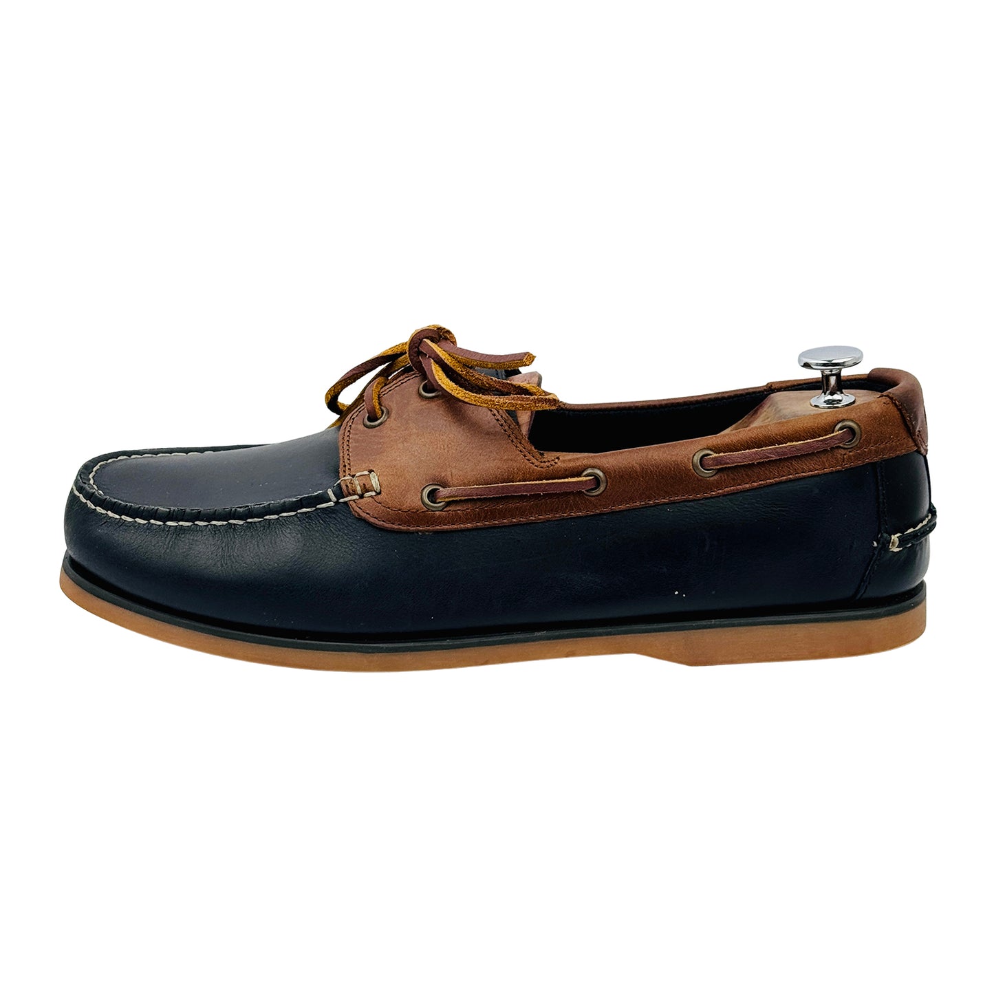 Marks & Spencer Men's Wide Fit Leather Boat Shoes (Size 45.5/46)