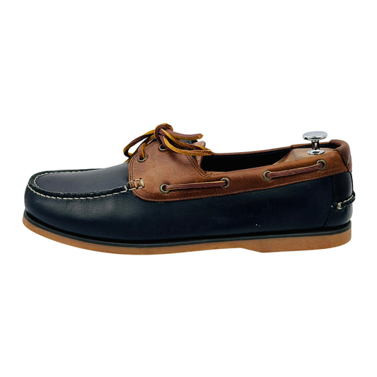 Marks & Spencer Men's Wide Fit Leather Boat Shoes (Size 45.5/46)