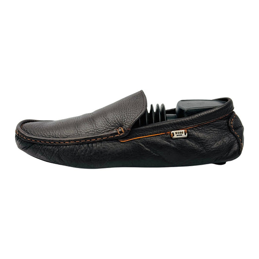 Hugo Boss Men's Brown Leather Driving Loafers (Size 41.5/42)