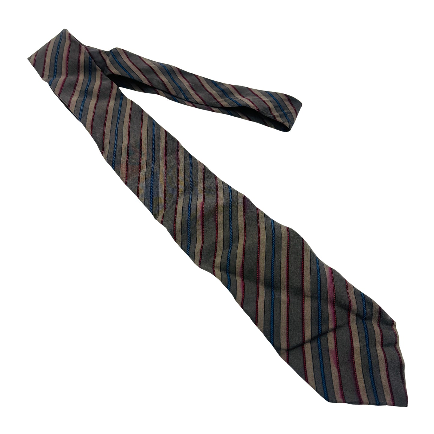 Givenchy Grey 'Vertical Stripes' Silk Tie (Size Regular)