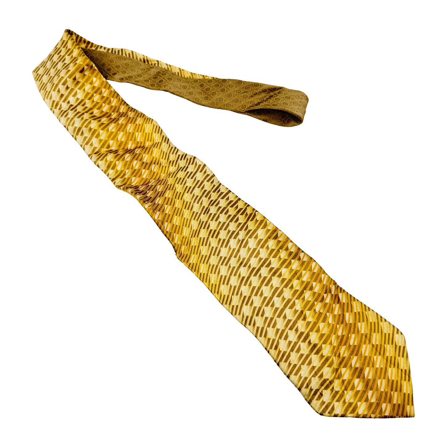 Lanvin Mustard Gold 'Accents' Silk Tie (Size Regular)