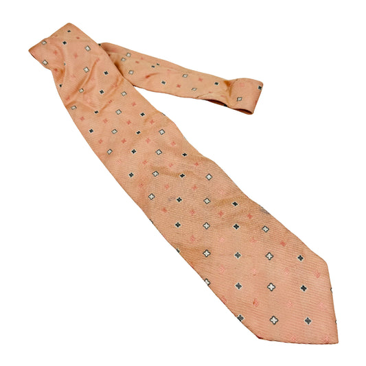 Ermenegildo Zegna Light Peach 'Geometric Motifs' Tie (Size Regular)