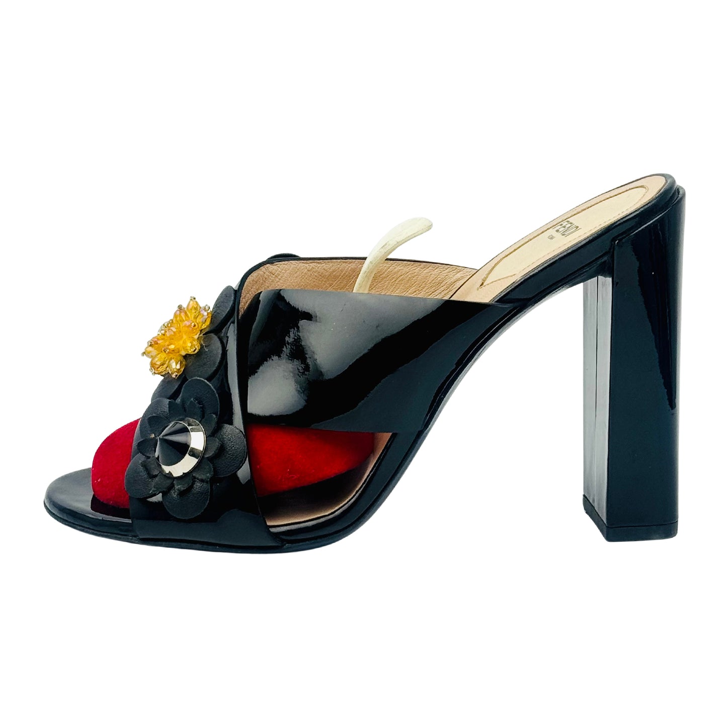 Fendi Women's Flowerland Patent Leather Heels (Size 39)