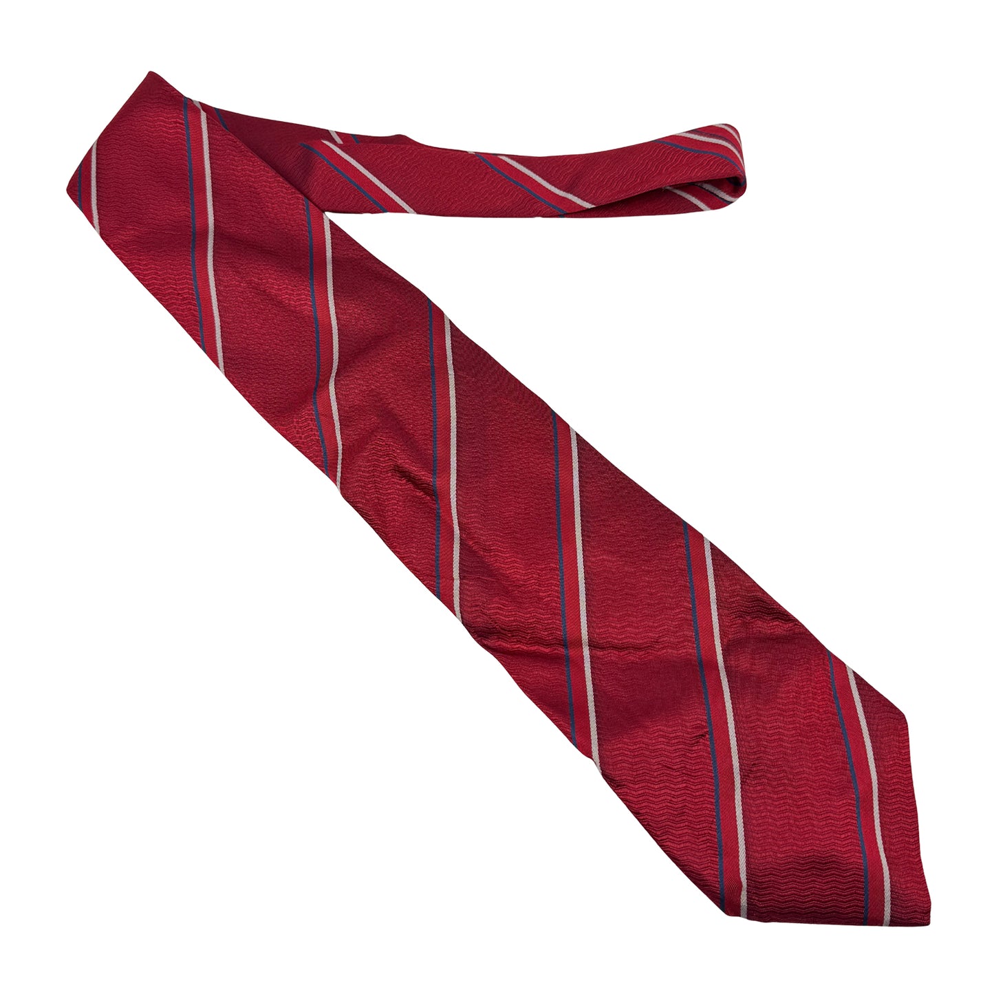 Armani Deep Red 'Diagonal Stripes' Silk Tie (Size Regular)