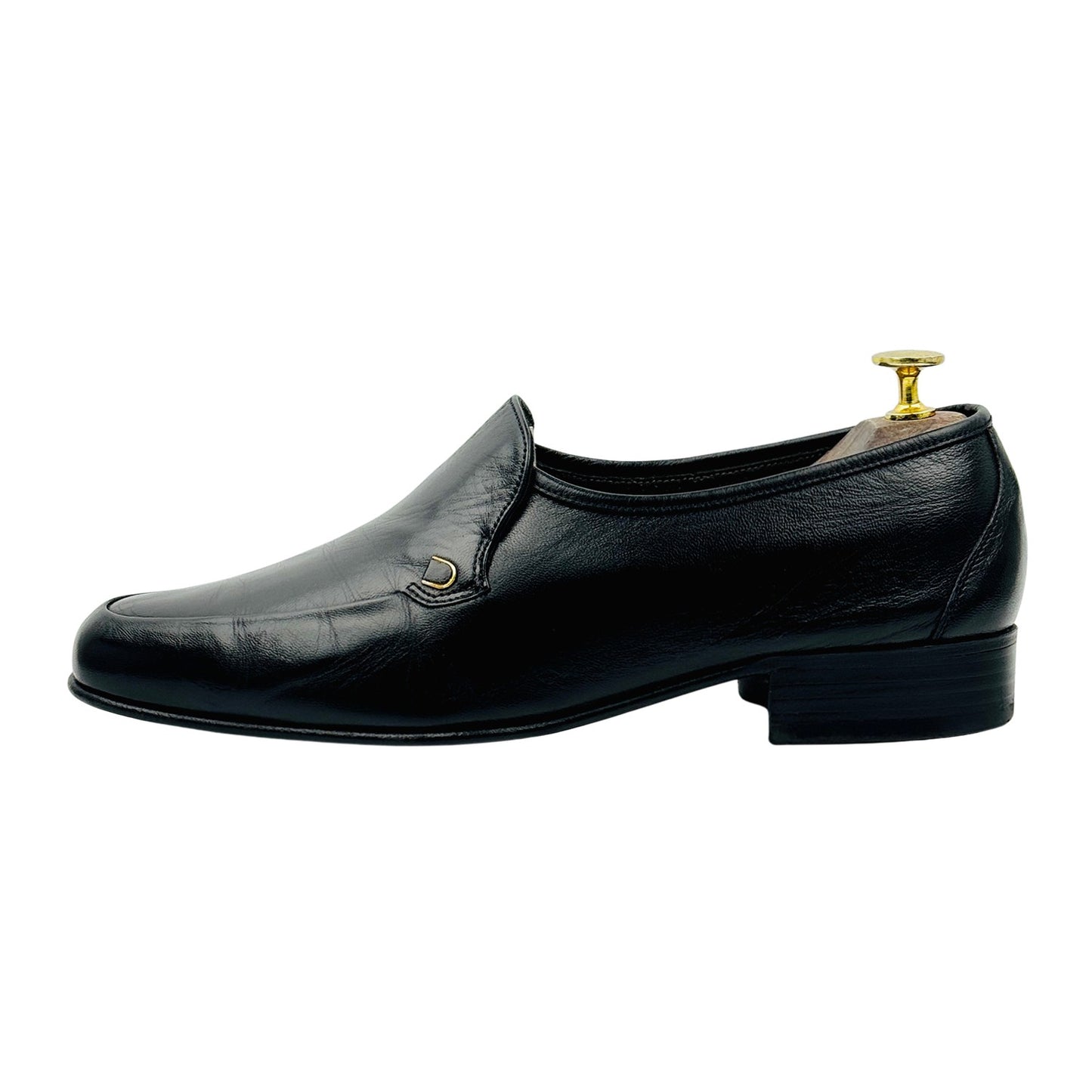 Bally Men's Black Vintage Leather Shoes (Size 42.5)