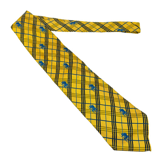 Franco Bassi Yellow 'Plaid Pattern' Silk Tie (Size Regular)