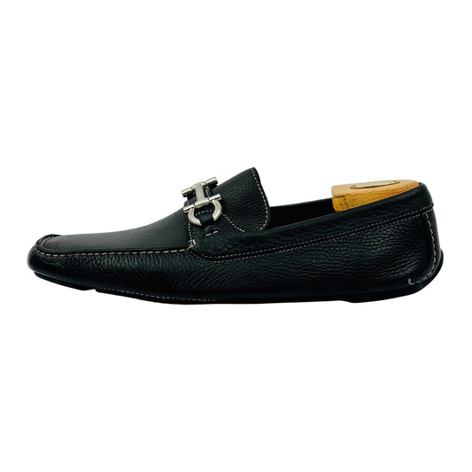Salvatore Ferragamo Parigi Gancini Driver Black Loafer (Size 45)