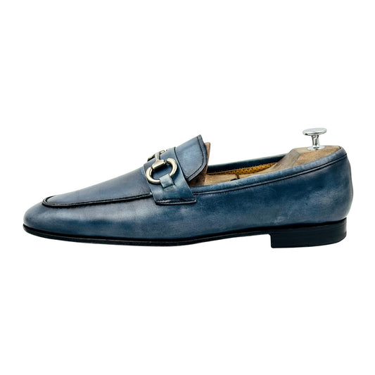 Calce Men's Blue Horsebit Loafers (Size 43.5)