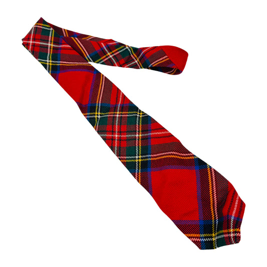 Ralph Lauren Polo Red Tartan 'Line Pattern' Tie (Size Regular)
