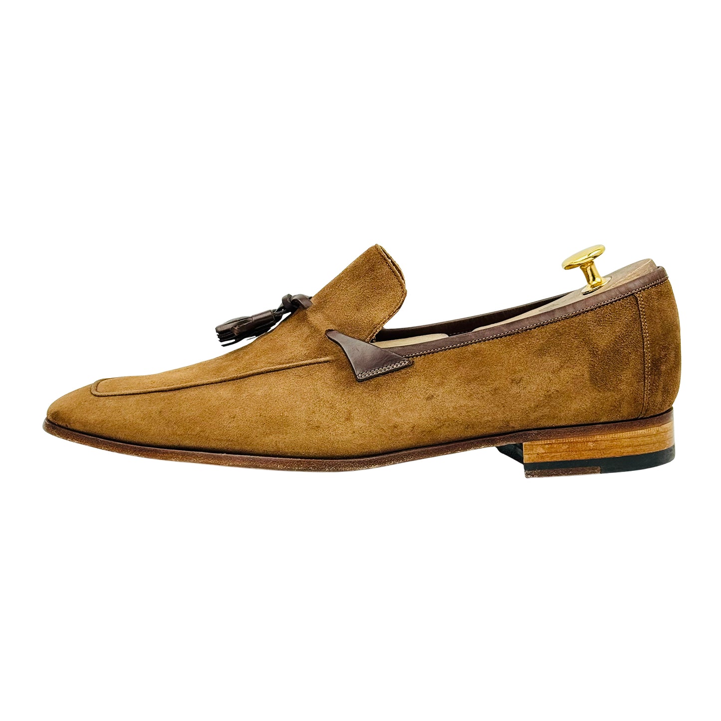 Mezlan Men's Brown Suede Tassel Loafer (Size 44/44.5)