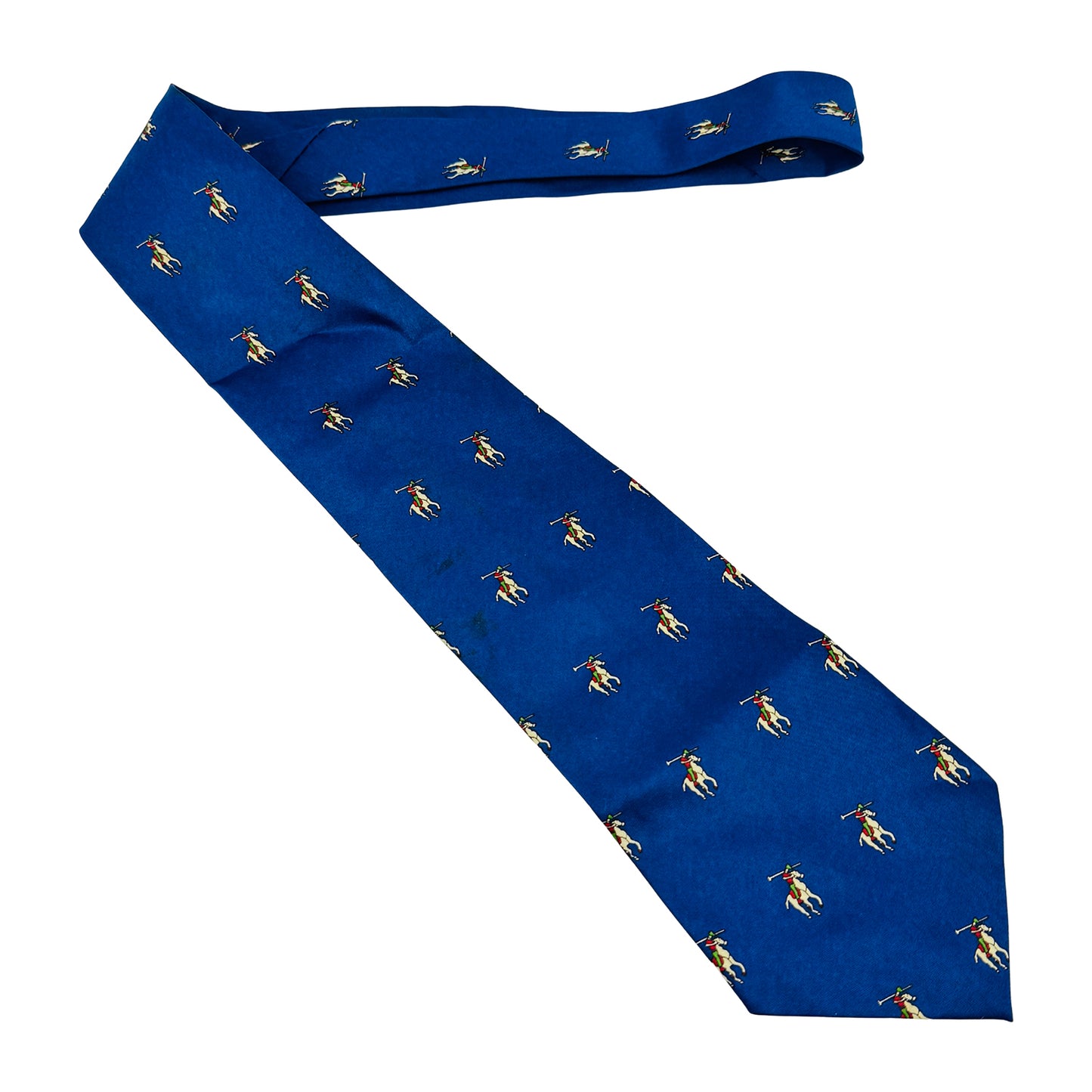 Ralph Lauran Polo Royal Blue 'Polo Player Motifs' Tie (Size Regular)