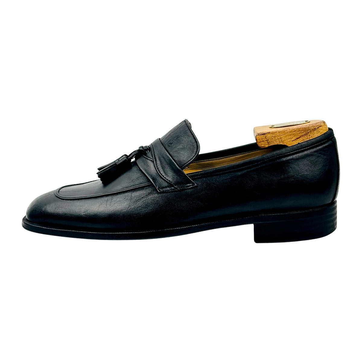 Bally Royal Style Flex Black Leather Tassel Loafers (Size 42)