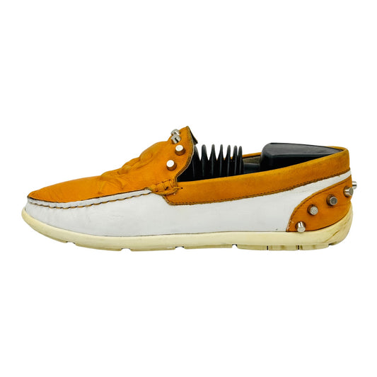 Red Dragonfly Slip-in 'White Orange' Loafer (Size 39.5/40)