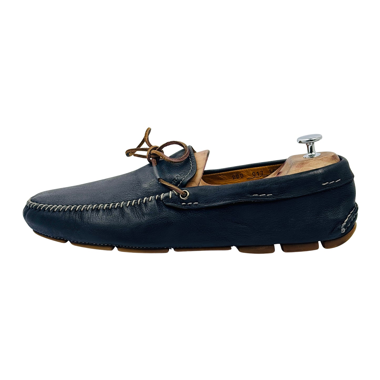 Prada Blue Saffiano Leather Driver Loafers (Size 44) - 2DD 017