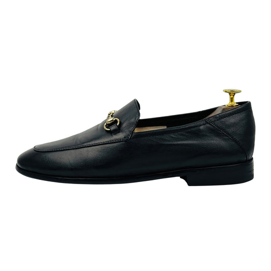 Gucci Men's Black Leather Horsebit Loafers (Size 42)