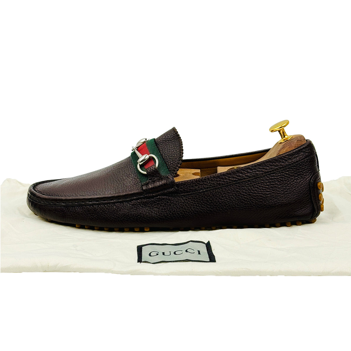 Gucci Damo Horsebit Driver Loafers (Size 45/45.5) - 322741