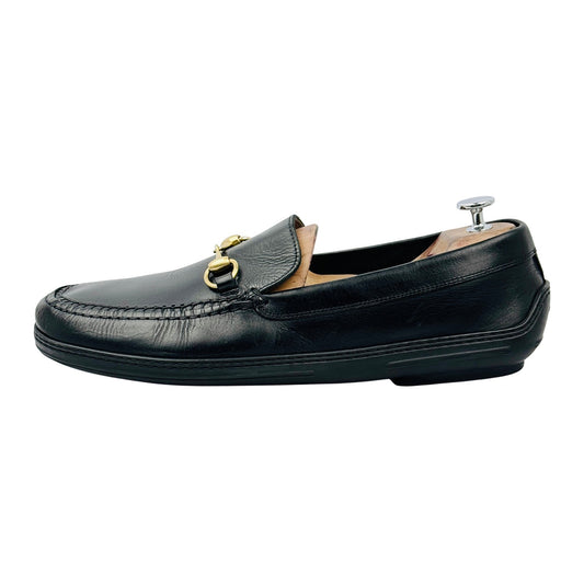 Gucci Men's Black Horsebit Driving Loafers (Size 45/45.5)