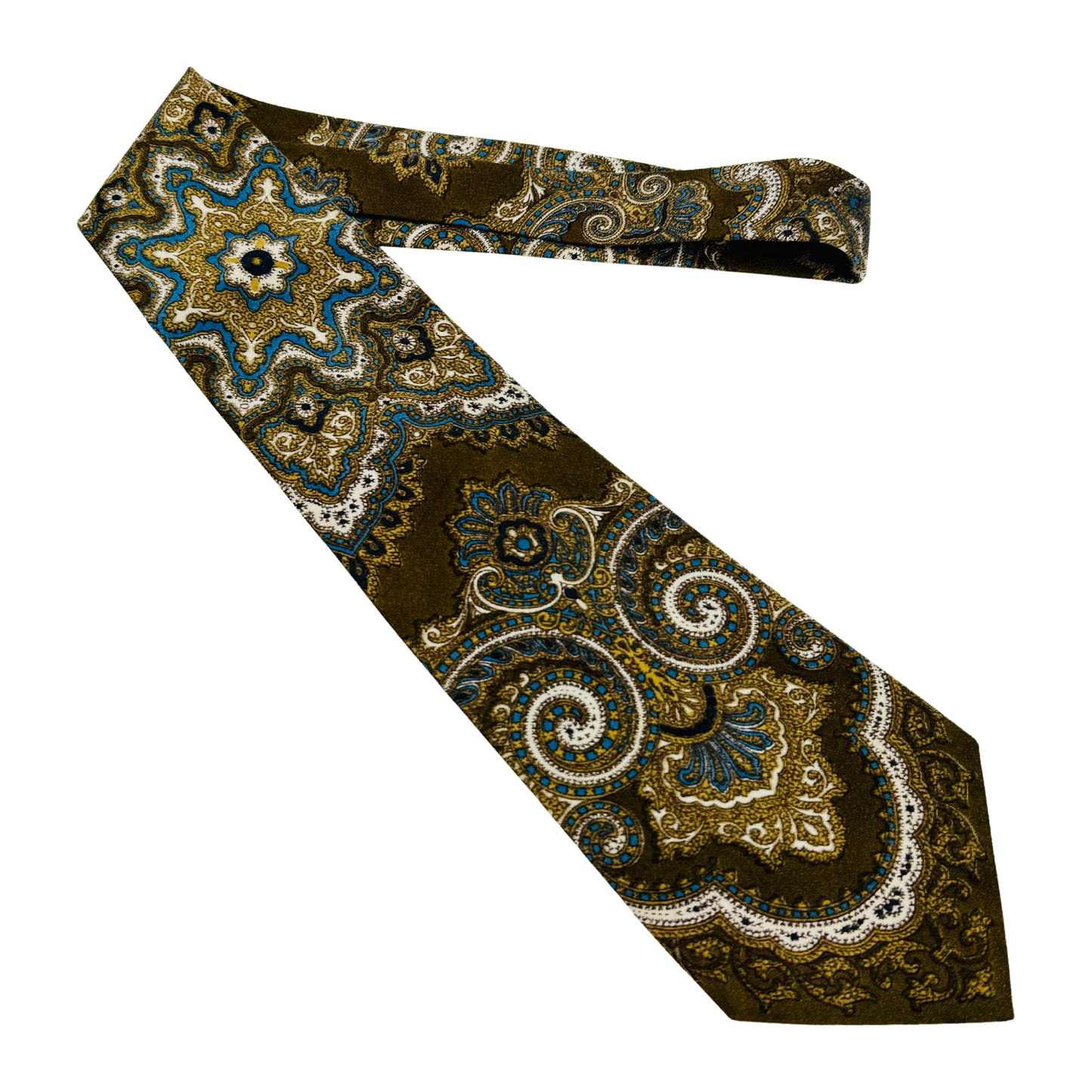 Pierre Cardin Dark Olive 'Paisley Pattern' Tie (Size Regular)