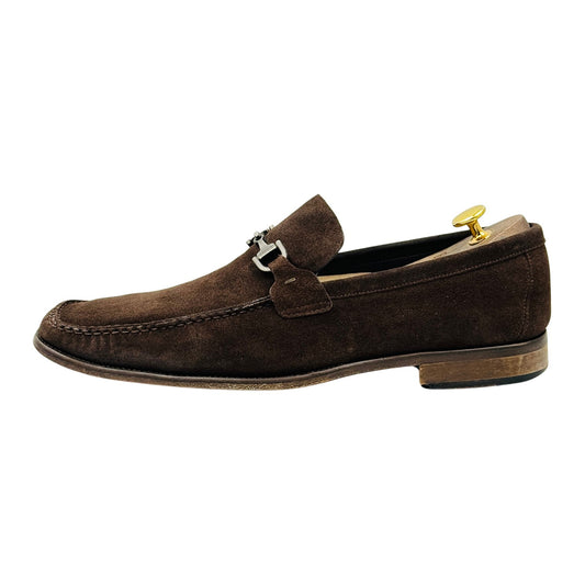 Hugo Boss Men's Brown Suede Horsebit Loafers (Size 43.5)
