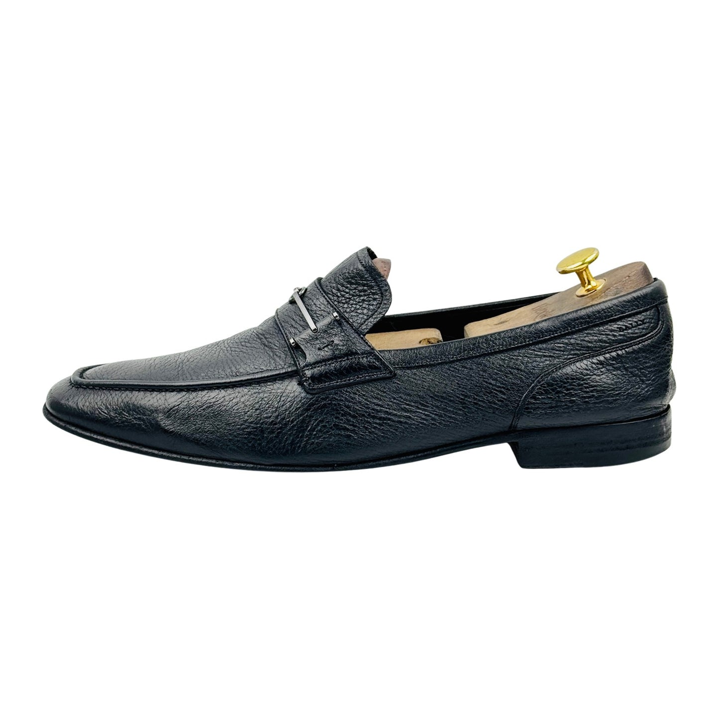 Bally Men's Black Leather Loafers (Size 43.5)