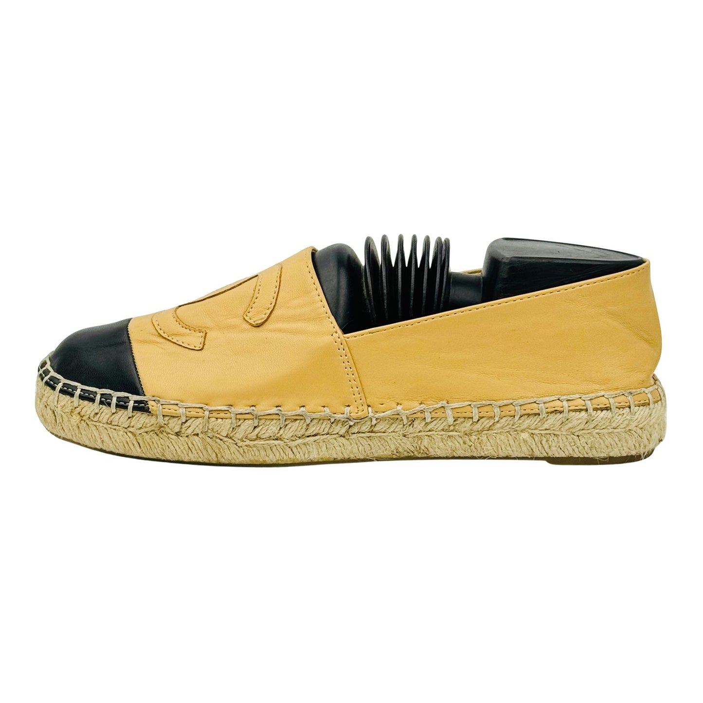 Chanel Women's Beige Lambskin Espadrilles (Size 38/38.5)