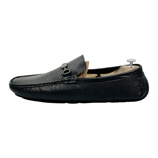 Guess Men's Black Woven Loafers (Size 46)