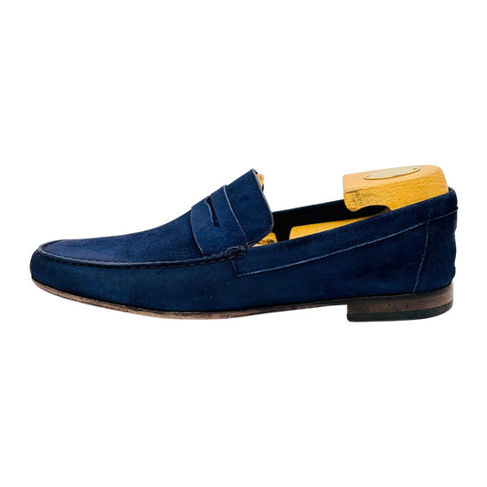 Paul Smith Men's Navy Blue Suede Loafers (Size 42/42.5)