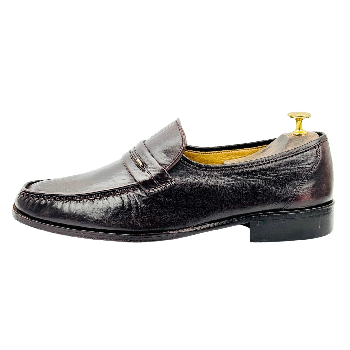 Bally Men's Dark Brown Leather Penny Loafers (Size 43)