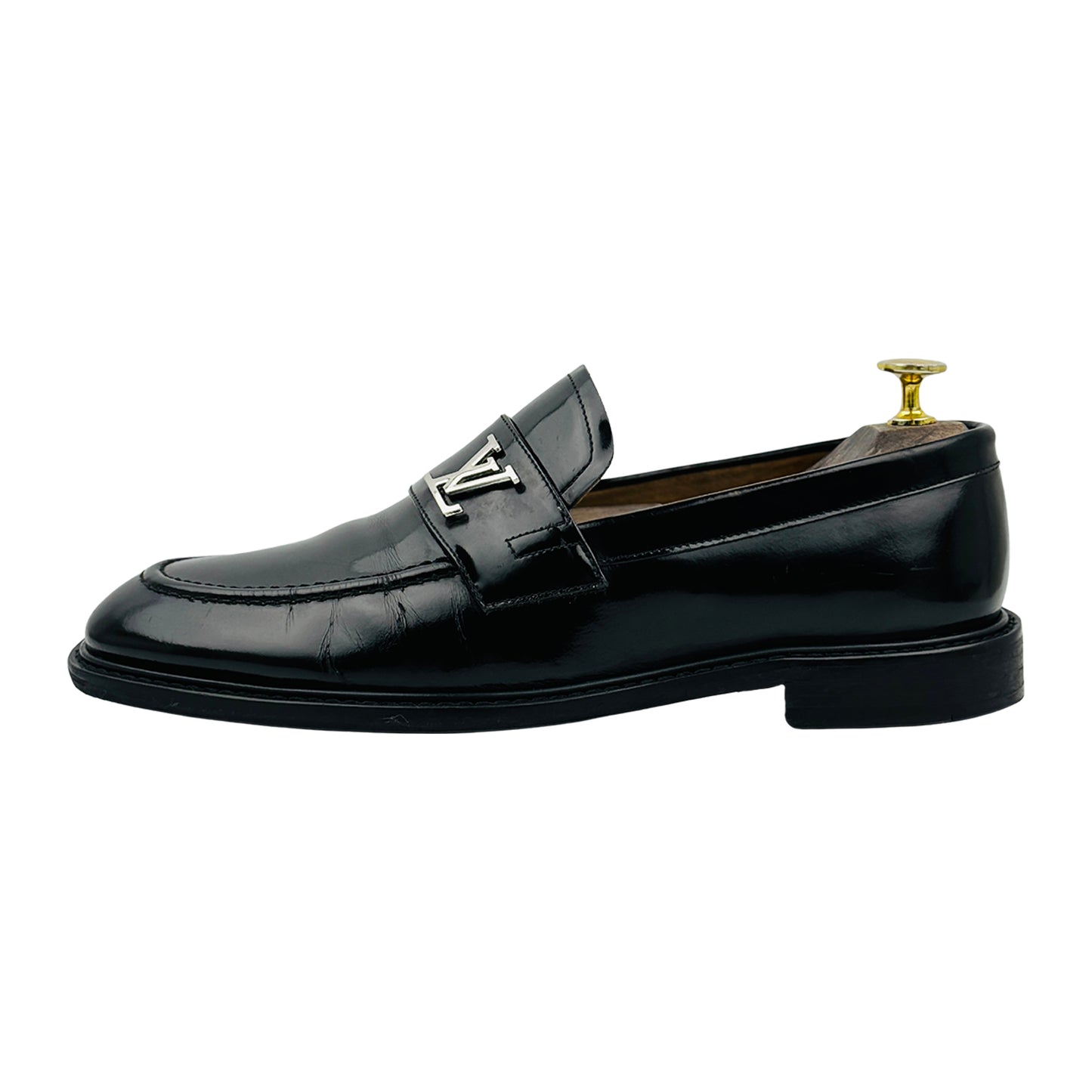 Louis Vuitton Major Black Leather Loafers (Size 42)