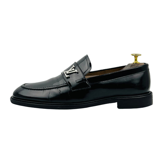 Louis Vuitton Major Black Leather Loafers (Size 42)