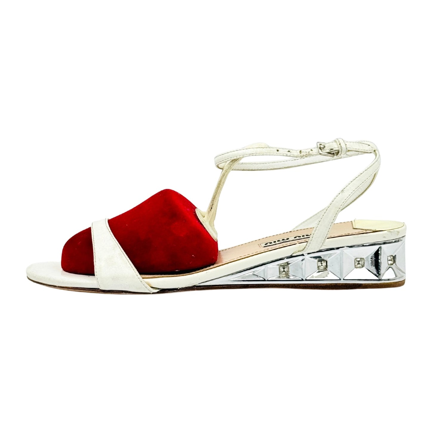 Miu Miu Women's White Leather Sandals (Size 37)