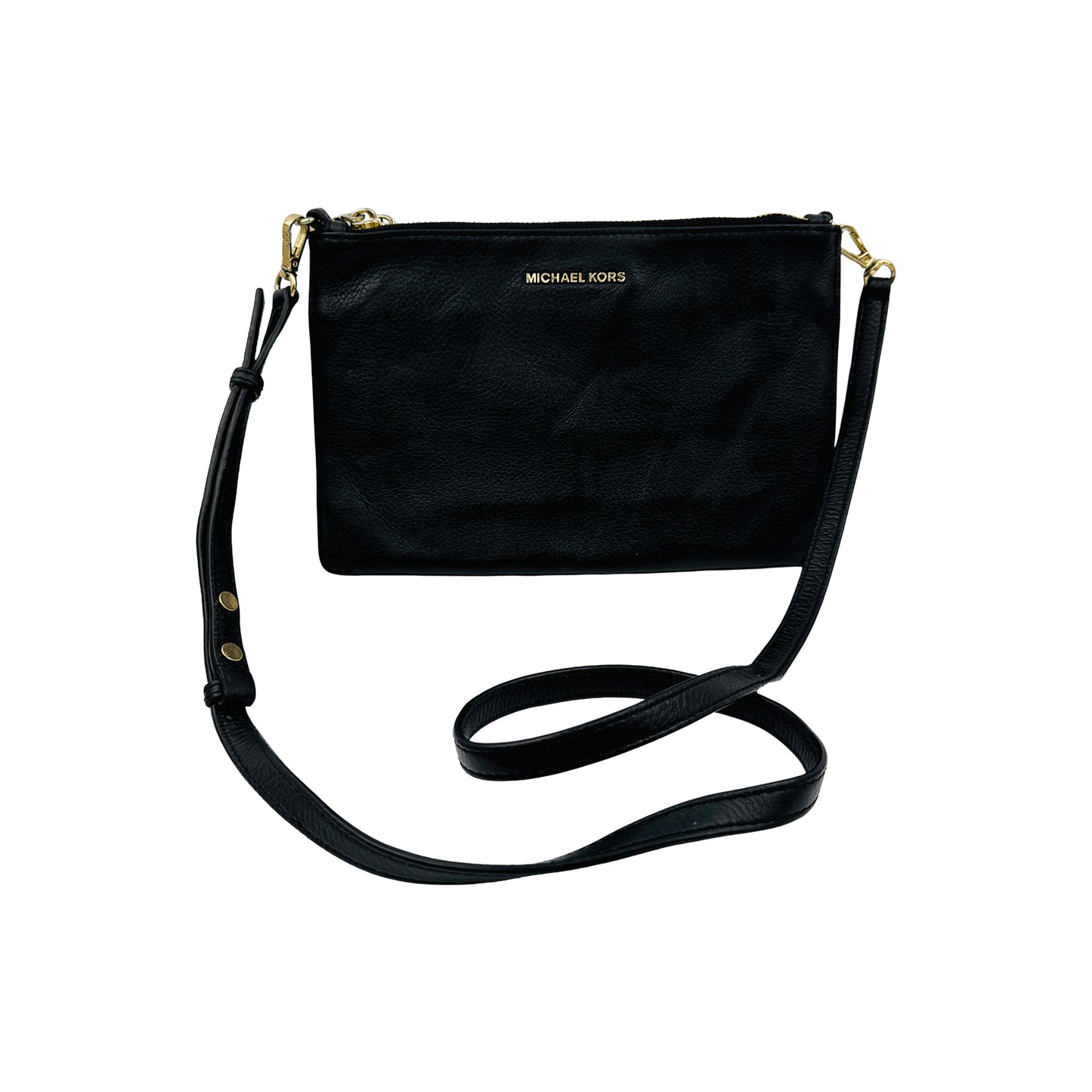 Michael Kors Black Pebbled Leather Crossbody Bag - 32S9GF5C4L