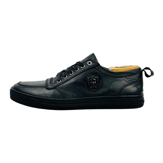 Versace Men's Medusa Black Leather Sneakers (Size 43)