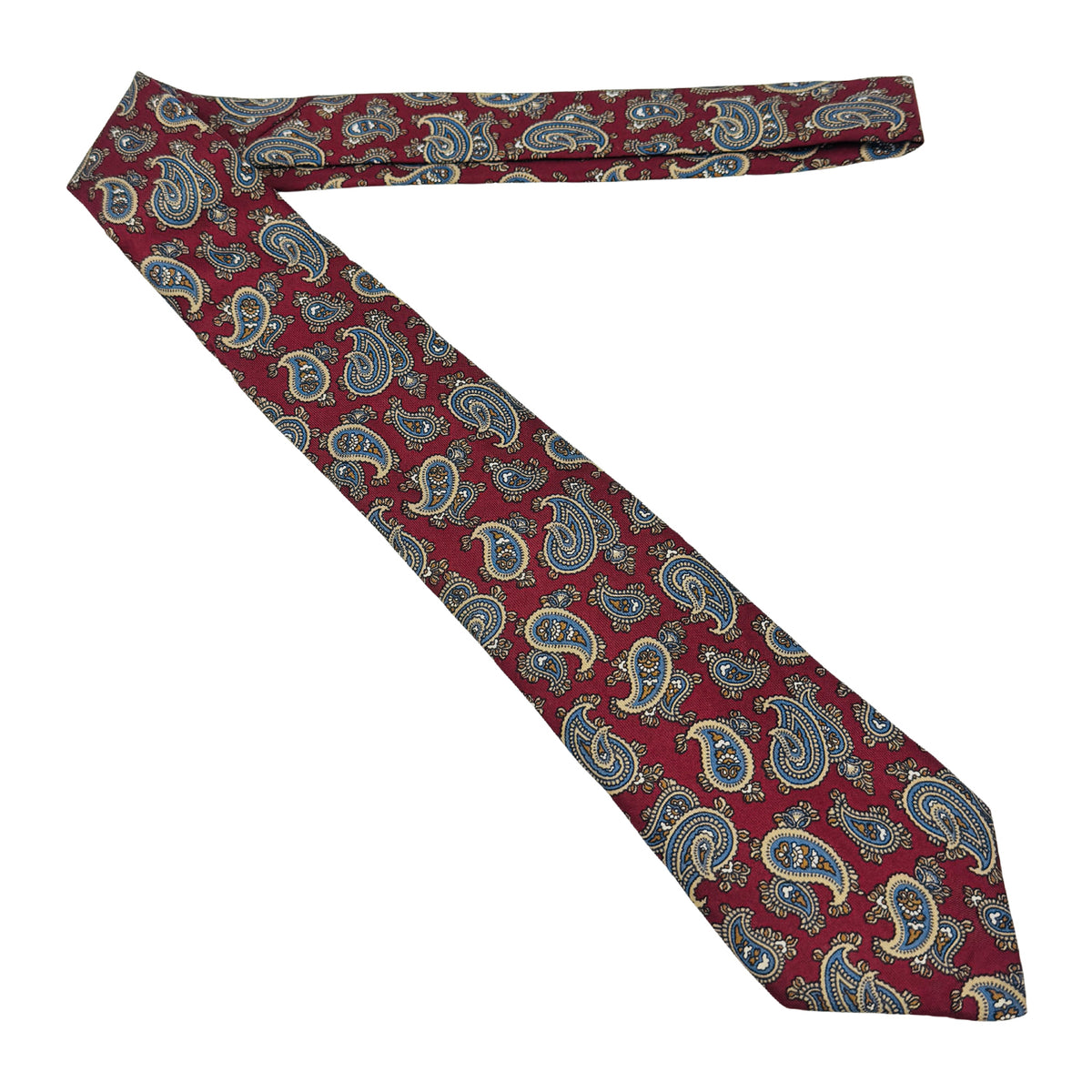 Christian Dior Burgundy 'Paisley Pattern' Tie (Size Regular)